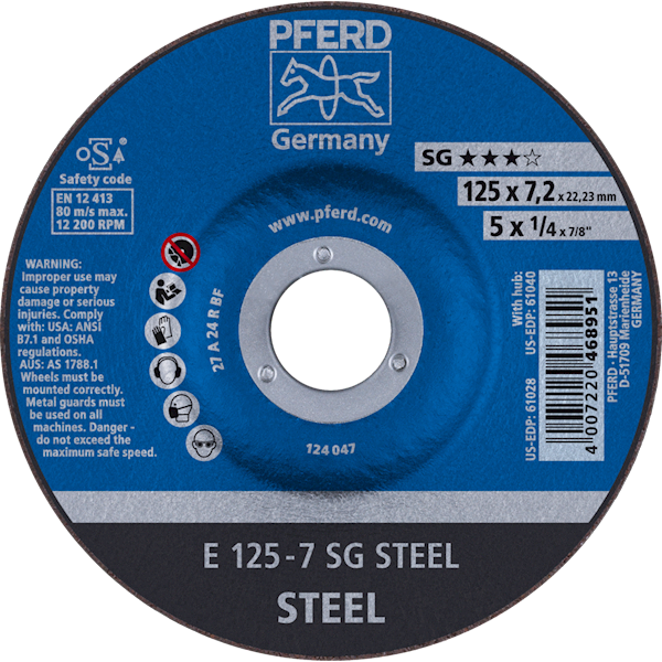 TARCZA 125 X 7,2 SG STEEL PFERD