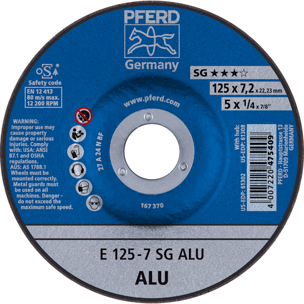 TARCZA 125 X 7,2 SG ALU PFERD