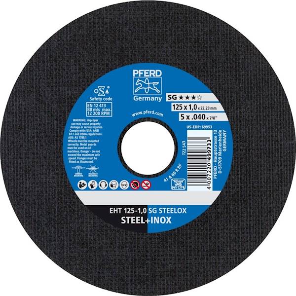 TARCZA 125 X 1  INOX SG  PFERD