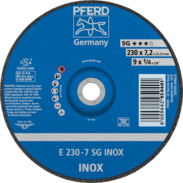 TARCZA 230 X 7,2 INOX SG PFERD