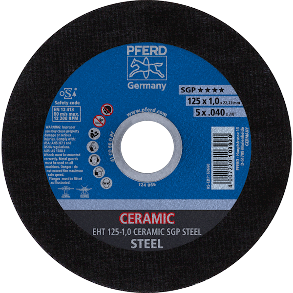 TARCZA 125 x 1,0 CERAMIC SGP STEEL   PFERD