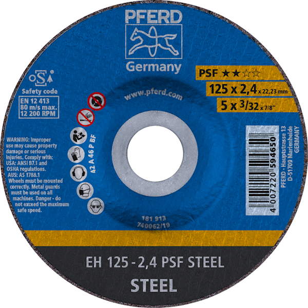 TARCZA 125 X 2,4 PSF STEEL PFERD