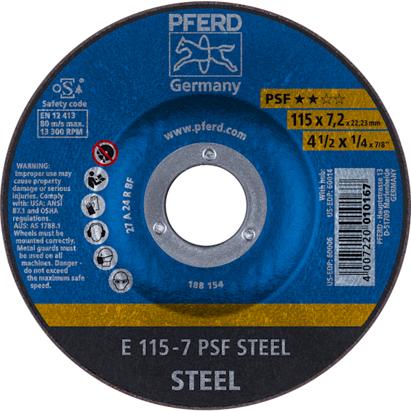 TARCZA 115 X 7,2 PSF STEEL PFERD