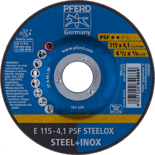 TARCZA 115 X 4,1 PSF STEELOX