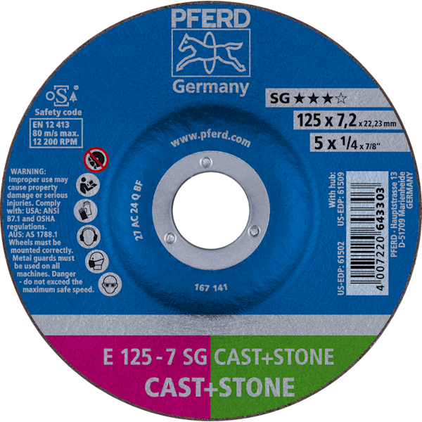 TARCZA 125 X 7,2 SG CAST & STONE PFERD