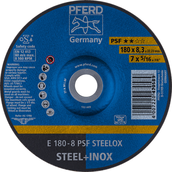 TARCZA 180 X 8,3 PSF STEELOX PFERD