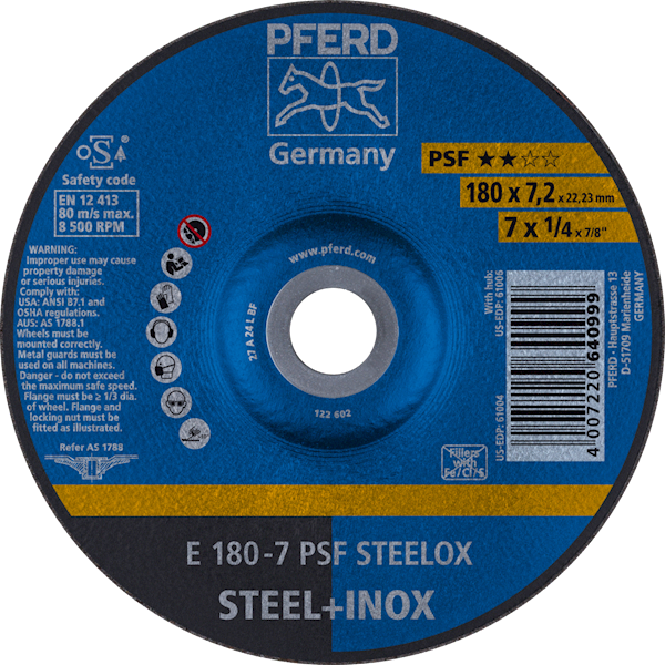 TARCZA 180 X 7.2 PSF STEELOX PFERD