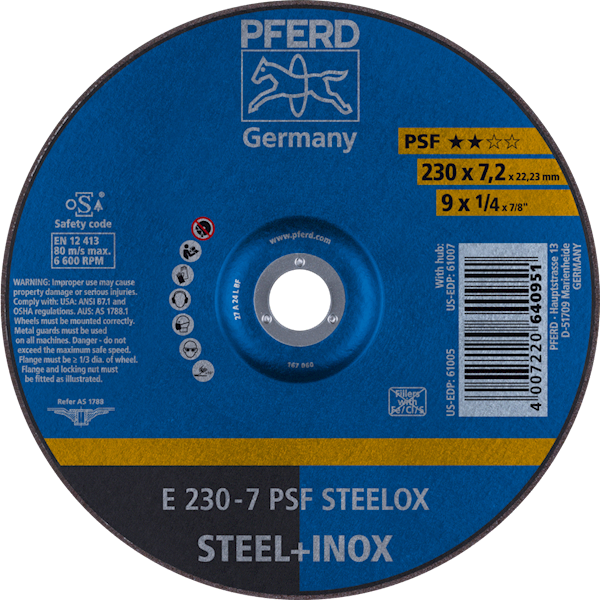 TARCZA 230 X 7,2 PSF STEELOX PFERD