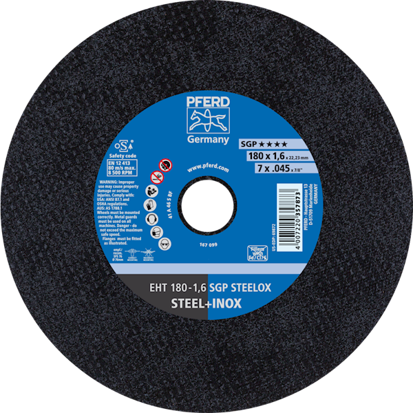 TARCZA 180 X 1,6  A46 S  SGP STEELOX  PFERD