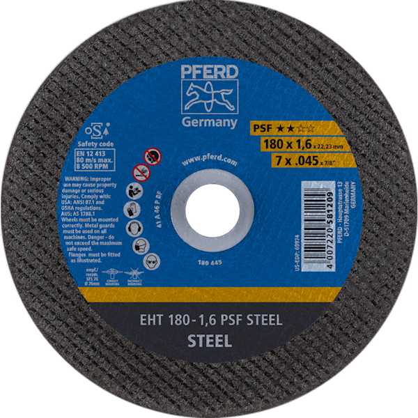 TARCZA 180 X 1,6 PSF STEEL PFERD