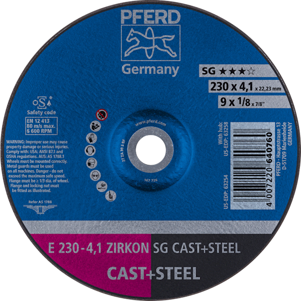 TARCZA 230 X 4,1 ZA CAST & STEEL SG PFERD