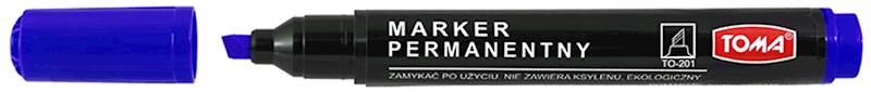 MARKER PERMANENTNY ŚCIĘTY NIEBIESKI TOMA /TO-201