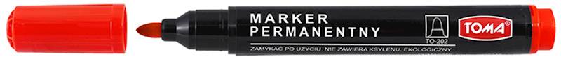 MARKER PERMANENTNY OKRĄGŁY CZERWONY TOMA /TO-202