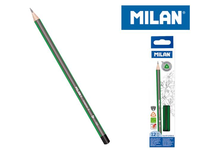 OŁÓWEK TRÓJKĄTNY TECHNICZNY MILAN "B" 1SZT
