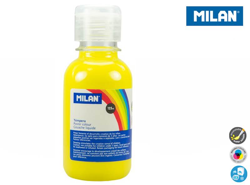 FARBA TEMPERA 125ML MILAN ŻÓŁTA /03420