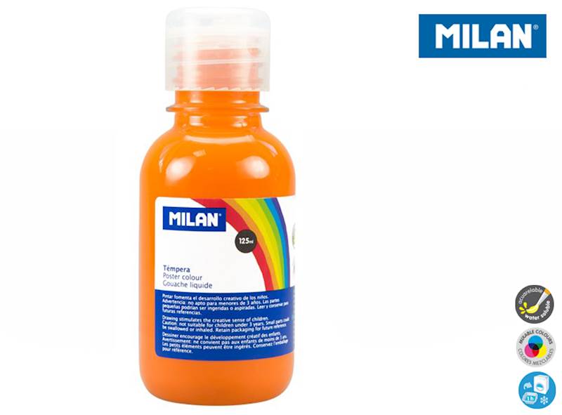 FARBA TEMPERA 125ML MILAN POMARAŃCZOWA /03432