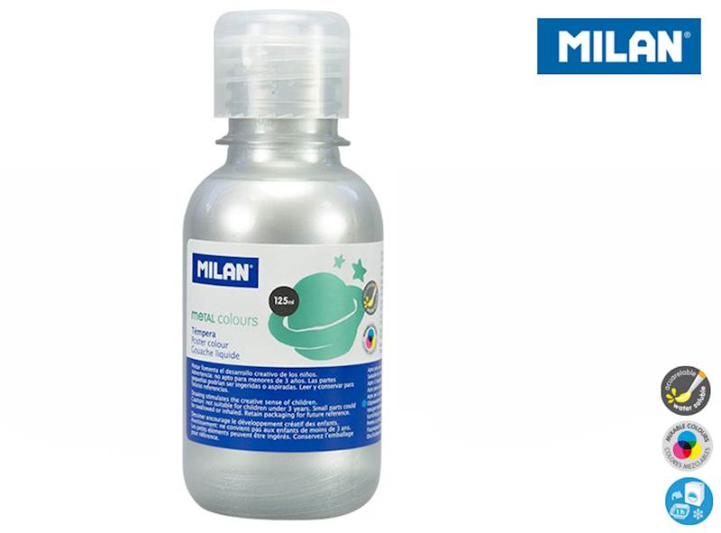 FARBA TEMPERA 125ML MILAN SREBRNA /03491