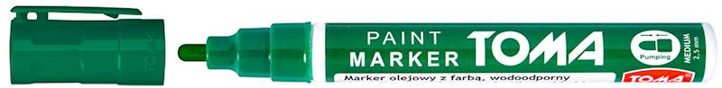 MARKER OLEJOWY GRUBY ZIELONY TOMA