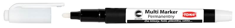MARKER PERMANENTNY BIAŁY 2.5mm TOMA /TO-332