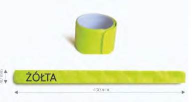 OPASKA ODBLASKOWA SREBRNA/ŻÓŁTA 3x40CM SDM
