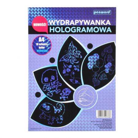 WYDRAPYWANKA HOLOGRAMOWA A4 A'10 NIEBIESKA SDM