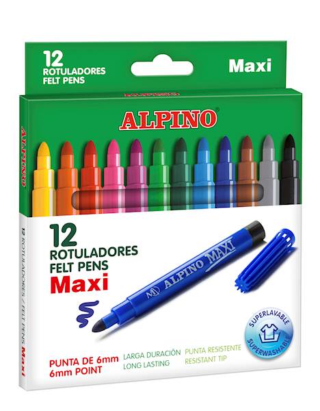 FLAMASTRY ALPINO MAXI 12KOL