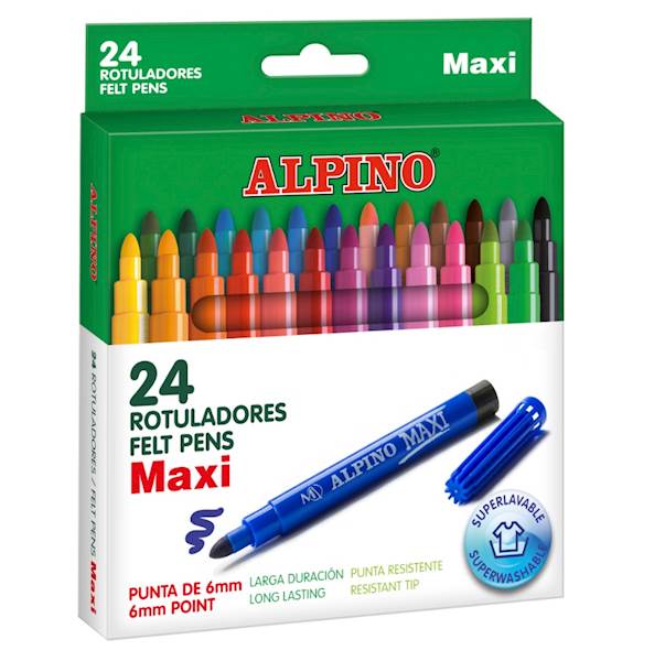 FLAMASTRY ALPINO MAXI 24KOL