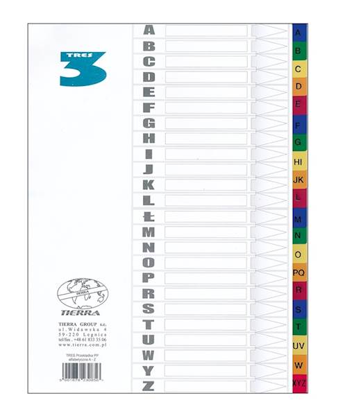 PRZEKŁADKI A-Z PP A4 TRES