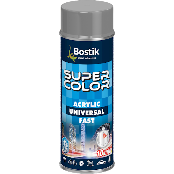 LAKIER W SPRAYU AKRYL BOSTIK SZARY 400ML