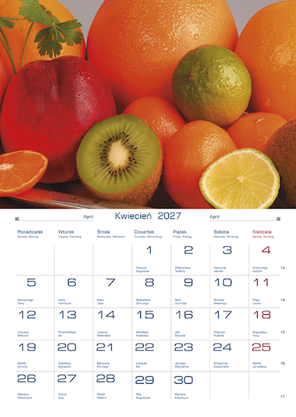 KALENDARZ ŚCIENNY 200x285mm /TW-10-1
