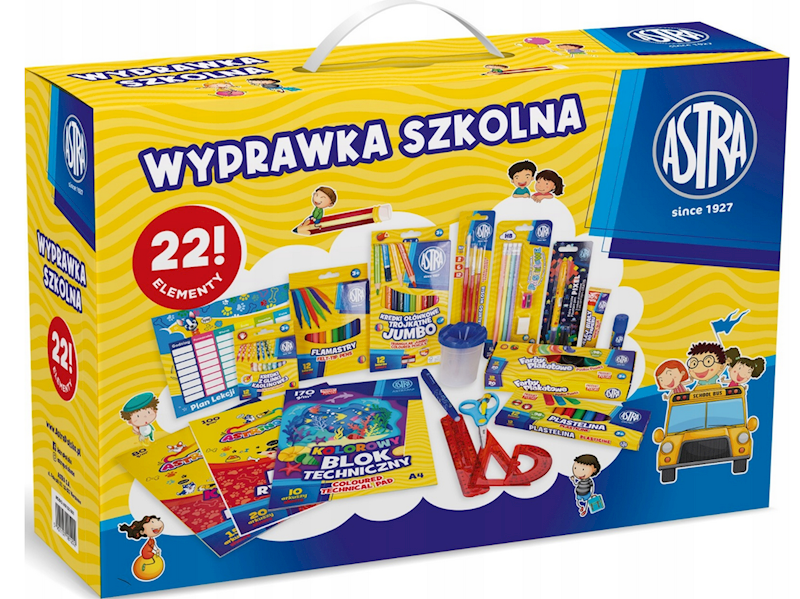 WYPRAWKA SZKOLNA ASTRA PAKIET XXL 22 EL. KLASA 1-3