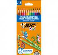 KREDKI BIC EVOLUTION ILLUSION 12KOL Z GUMKĄ