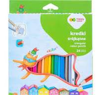 KREDKI TRÓJKĄTNE 24KOL HAPPY COLOR /HA2313