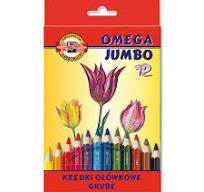 KREDKI GRUBE 12KOL OMEGA JUMBO KOH-I-NOOR /3372