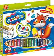 KREDKI DREWNIANE BAMBINO 18k+TEMPERÓWKA