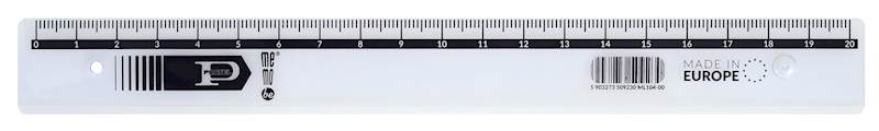 LINIJKA 20CM TRANSPARENT PRATEL /1026PR
