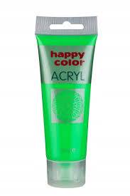 FARBA AKRYLOWA 75ML ZIELONY FLUO HAPPY COLOR