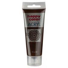 FARBA AKRYLOWA 75ML CIEMNO BRĄZOWA HAPPY COLOR