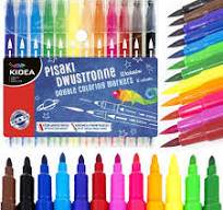 PISAKI DWUSTRONNE BRUSH 12 KOL KIDEA