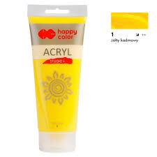 FARBA AKRYLOWA 200ML ŻÓŁTY KADMOWY (1) HAPPY COLOR