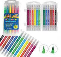 FLAMASTRY BRUSH DWUSTRONNE 12KOL TITANUM /449412