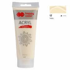 FARBA AKRYLOWA 200ML IVORY (17) HAPPY COLOR