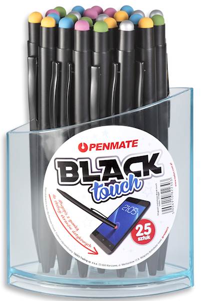 DŁUGOPIS METALOWY BLACK TOUCH Z RYSIKIEM PENMATE