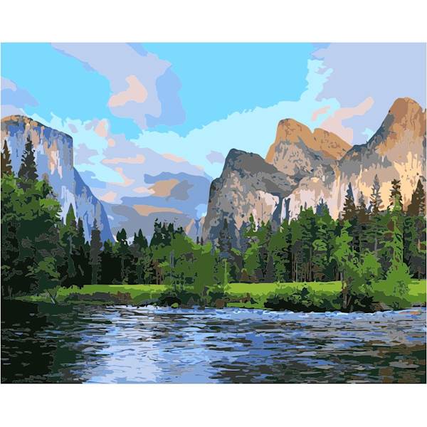 MALOWANIE PO NUMERACH Z FARBAMI 40*50CM GÓRY 