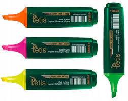 ZAKREŚLACZE 4KOL NEON TETIS /KW015-M4