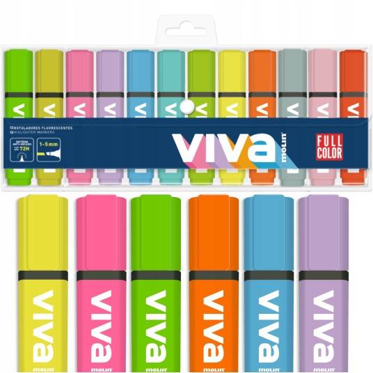 ZAKREŚLACE VIVA FLUO TRES 12 KOL 
