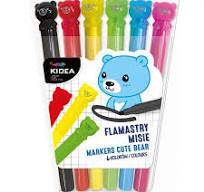 FLAMASTRY MISIE 6KOL KIDEA