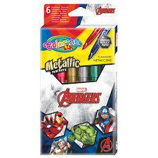 FLAMASTRY METALICZNE AVENGERS 6KOL COLORINO