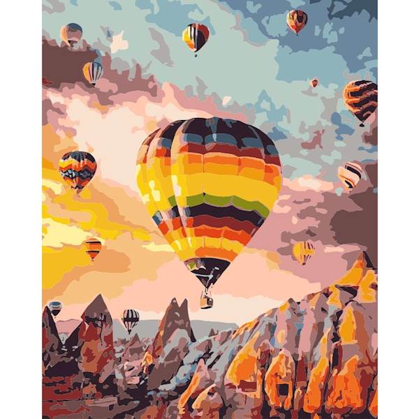 MALOWANIE PO NUMERACH Z FARBAMI 40*50CM KAPADOCJA