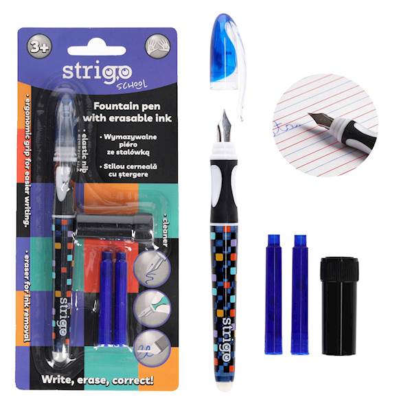 PIÓRO WYMAZYWALNE ZE STALÓWKĄ STRIGO KRATKA SSC470